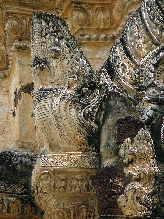 Decoration on corner of prang, Wat Phra Phai Luang, Sukhothai