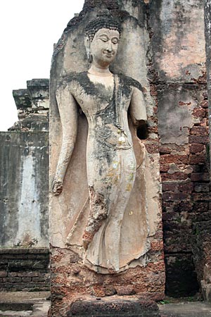 Walking Buddha Image at Wat Phra Si Rattana Mahathat, Si Satchanalai